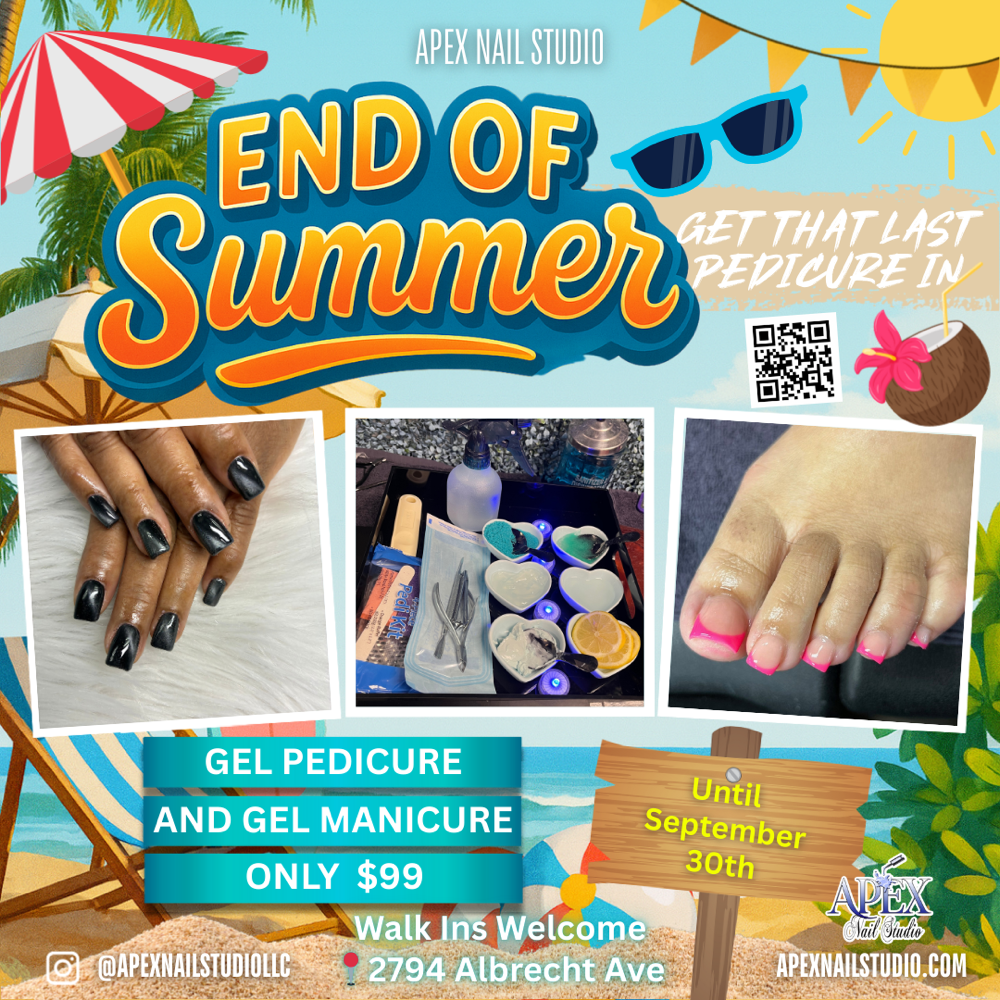 $99 End Of Summer Gel Pedi + Mani