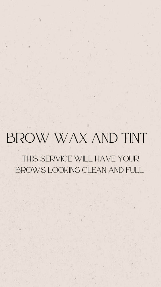 Brow Wax And Tint
