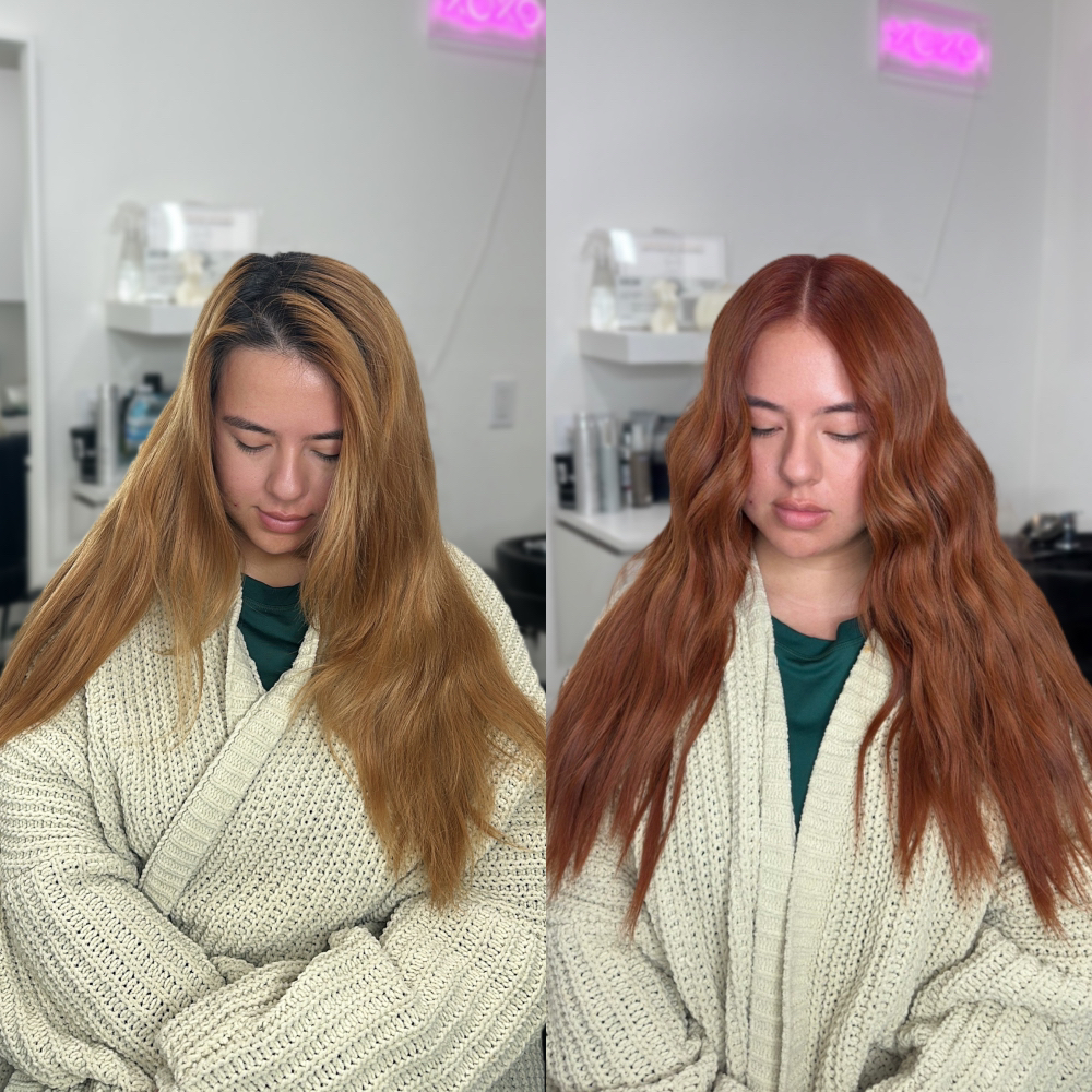 Bleach Root Touch Up + Color