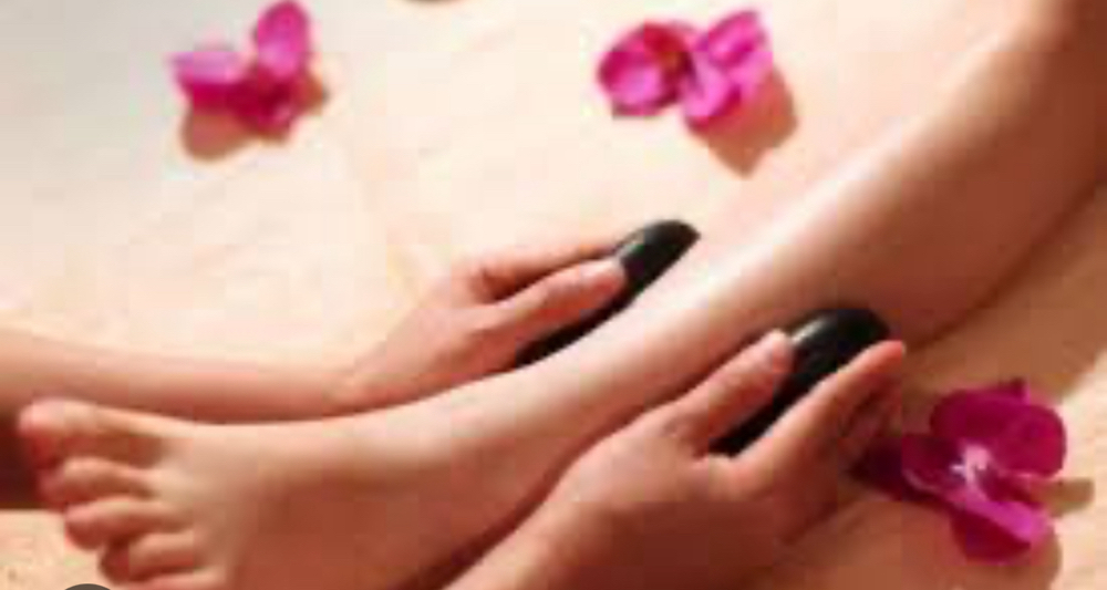 Hot stone Pedicure at Happy Nails & Spa in Aurora, IL