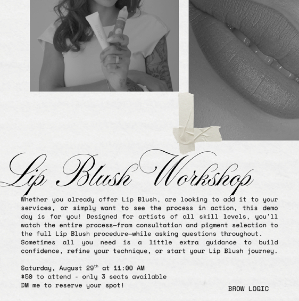 Lip Blush Workshop at Brow Logic in Dunedin, FL