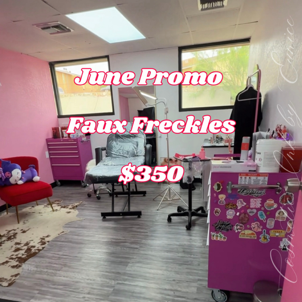 June Promo Faux Freckles at Cosmetic Ink El Paso in El Paso, TX