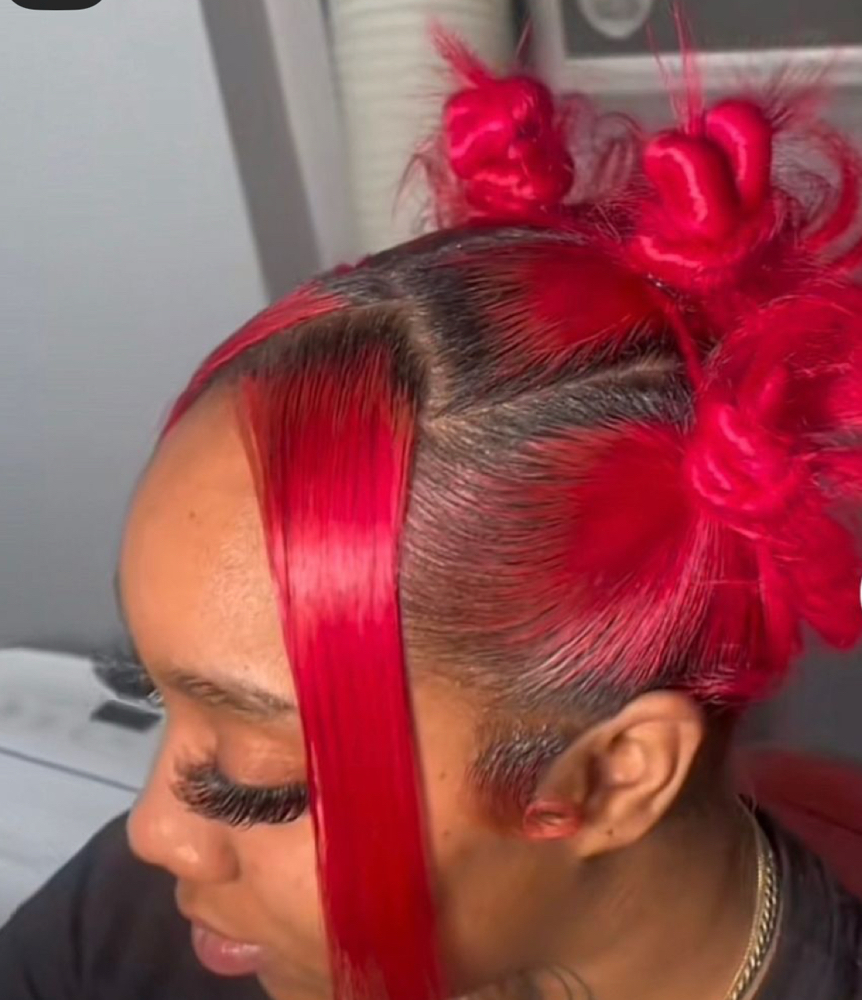 BANGS OUT 3 KNOT/BUNS HAIRSTYLE