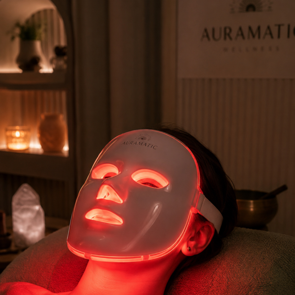 Red Light Therapy Mask at Auramatic Wellness in Whiteland, IN