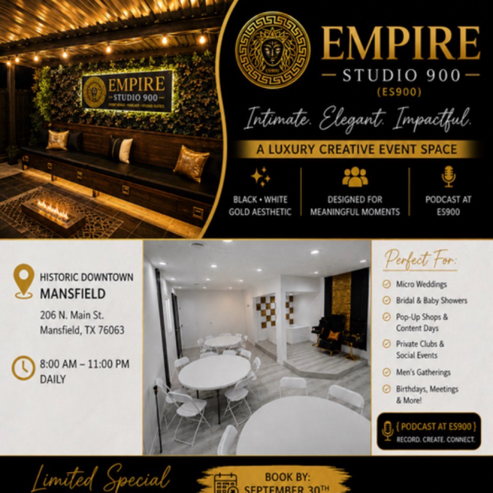 Event Venue~ Limited Special ✨ at Empire Studio 900 in Mansfield, TX