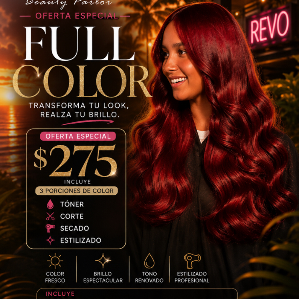 Full Color at The Revo Beauty Parlor in Carolina, PR