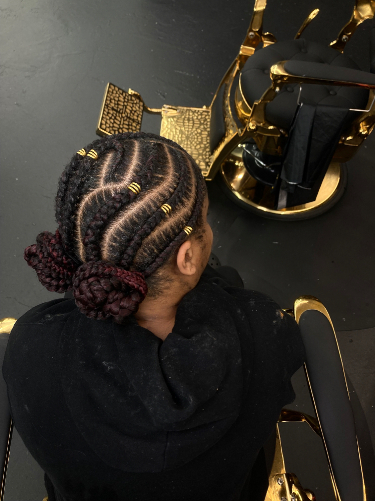 6 Feed-in Braids W/slanted Parts