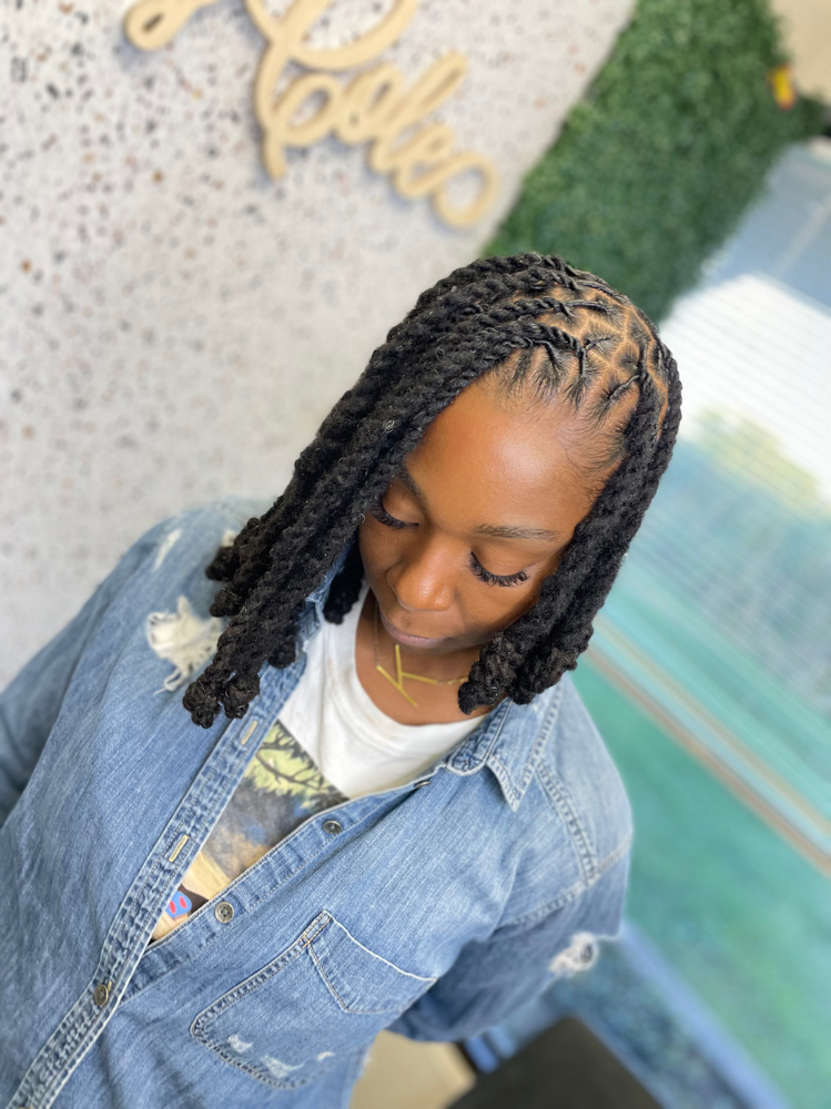 Waist Length Lob Bob at Locs By Cole in Arlington, TX