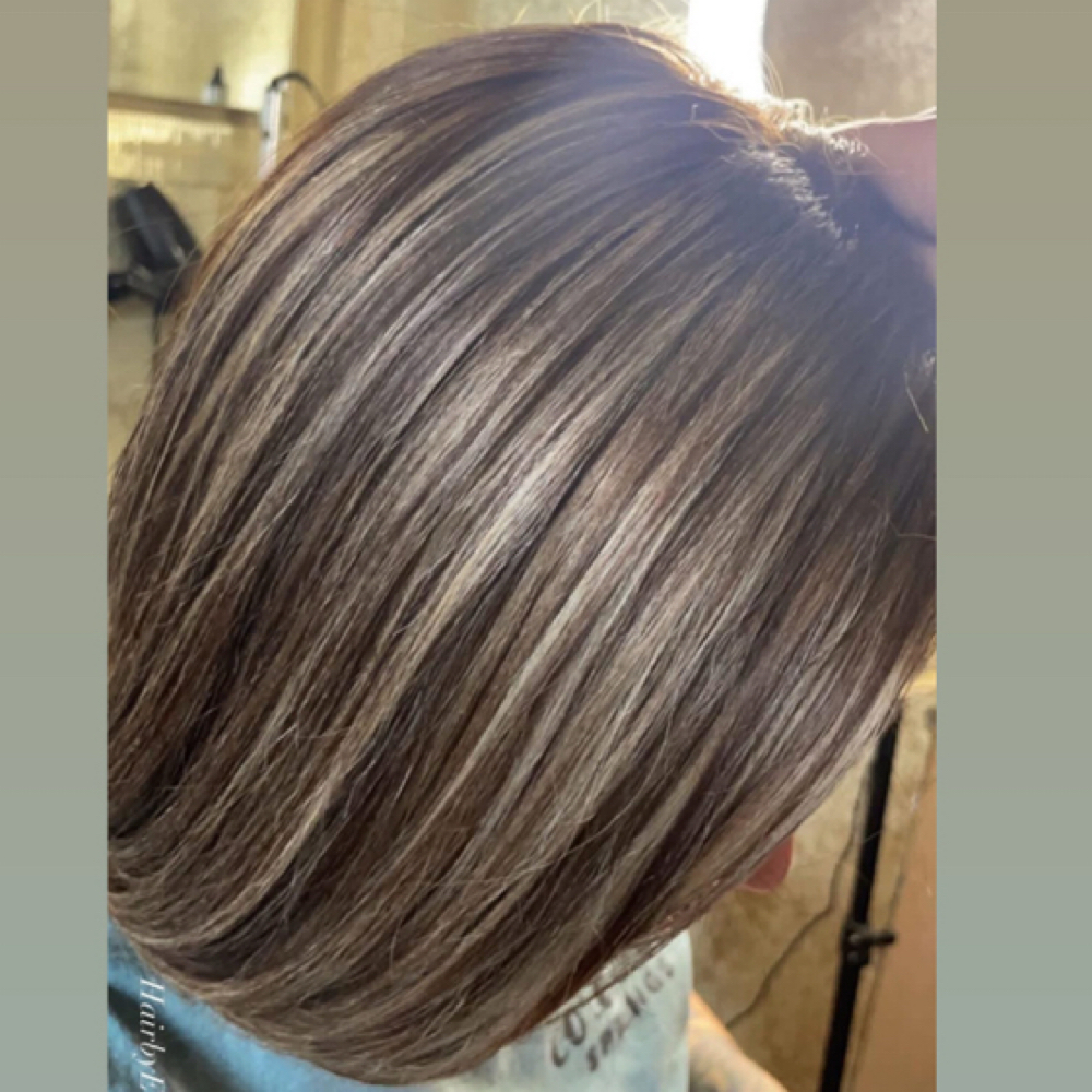 Root Color Re-touch/ Gray Coverage at Cupids Vanity Hair Studio in San Marcos, TX