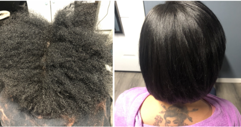 Relaxer And Roller Set Or Blowdry.