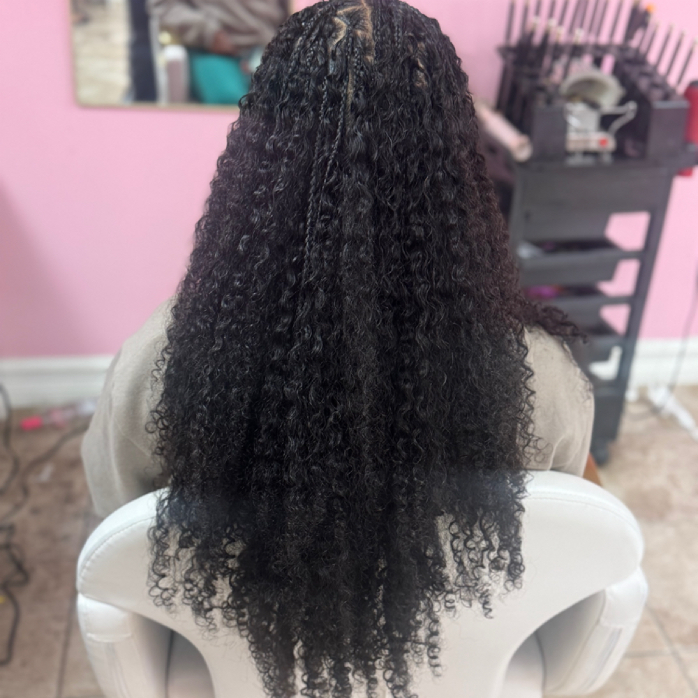 Smedium Miracle knottless Braids at Glamourist Beauty Bar in Bellflower, CA