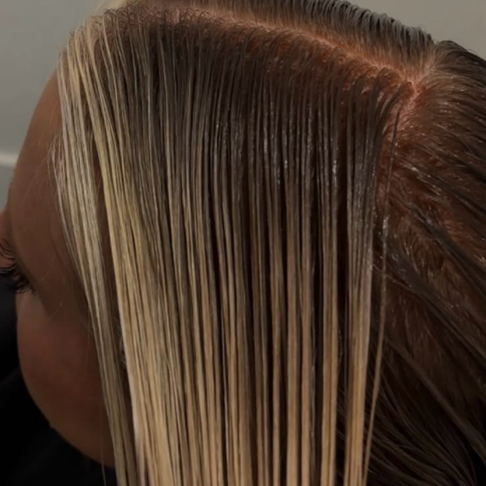 Root tap/smudge at Abide Salon in Chattanooga, TN