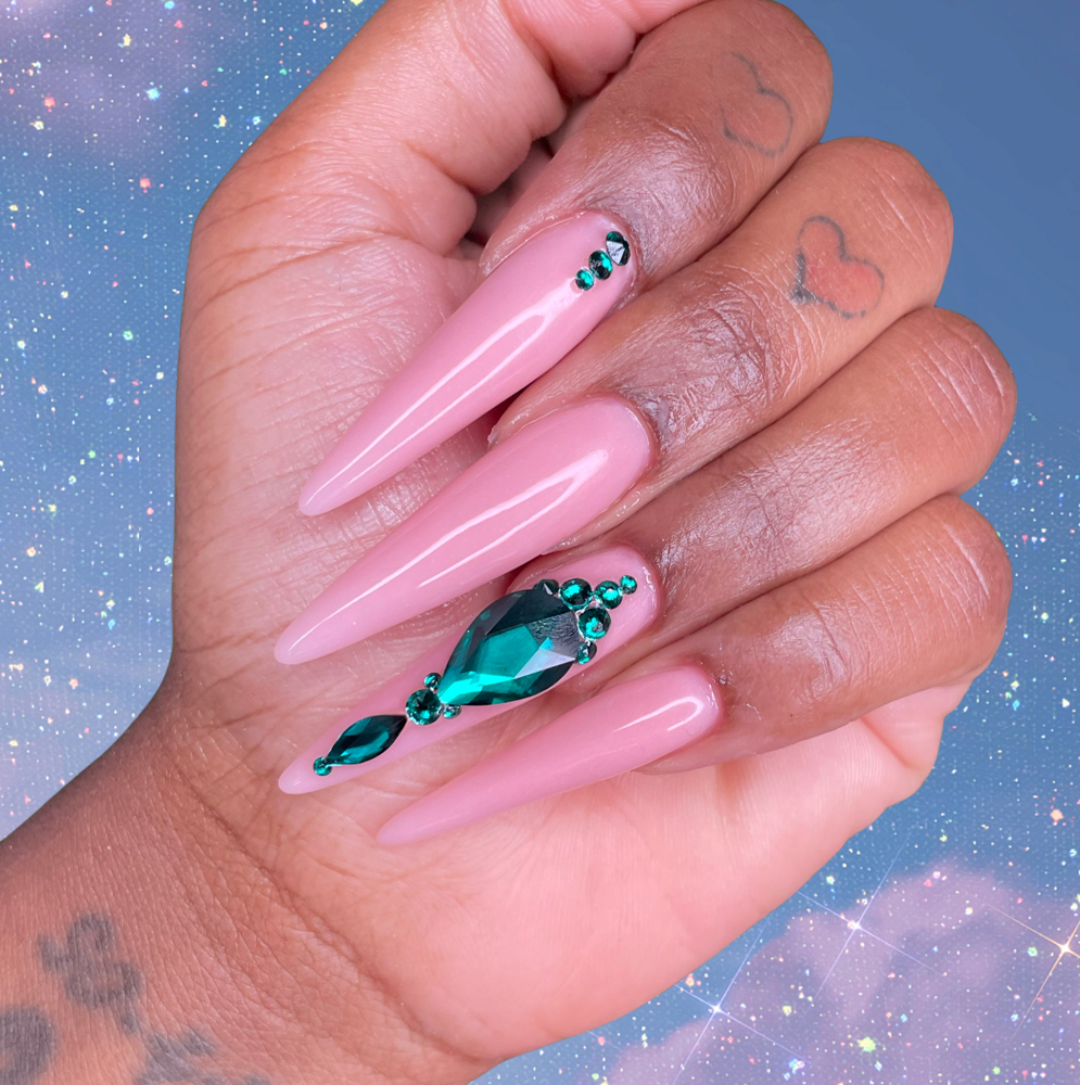 swarovski per nail at lovepeacenails in charlotte, NC