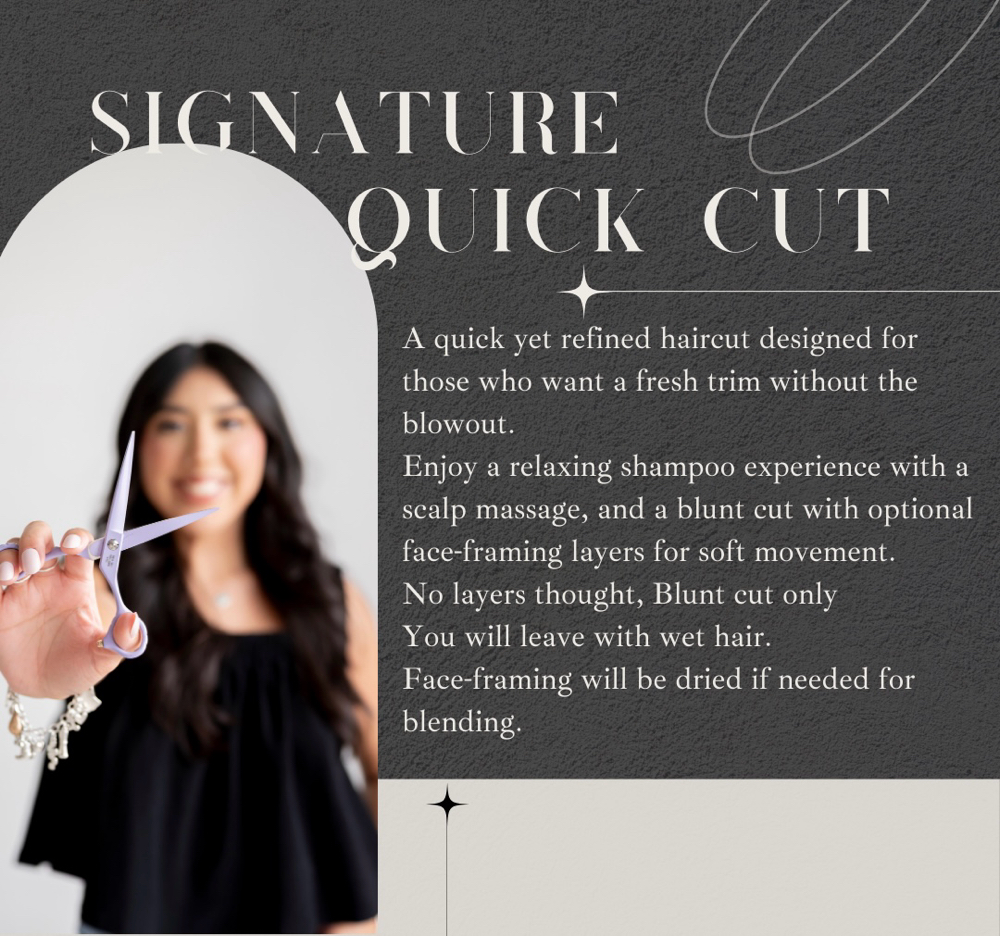 Signature Quick Cut (No Blowdry) at Leslie Aileen Hair in Plano, TX