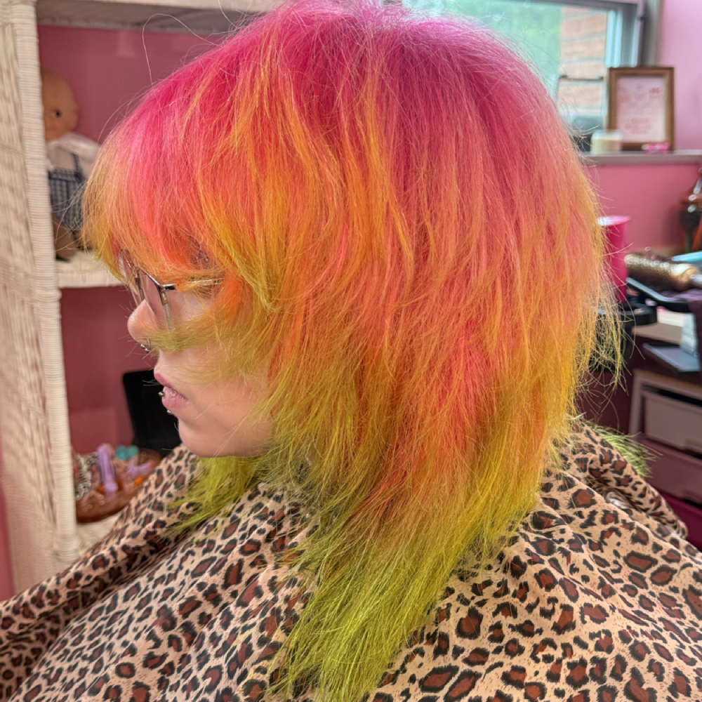 Vivids + Creative Color at Kewpie Kutz in Evansville, IN
