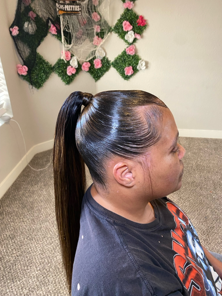 Sleek Ponytail at HairxHeavyyy in Gardena, CA