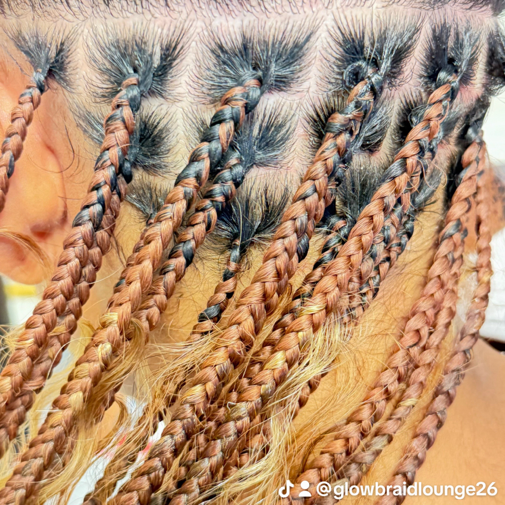Small Knotless Braids at Glow Braid Lounge in Pearland, TX