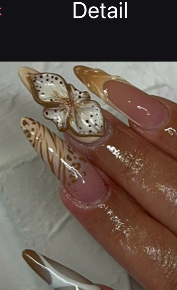long fullset with nail art