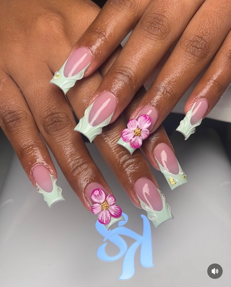 Medium Acrylic Full Set at Nailed by Naye in Alpharetta, GA