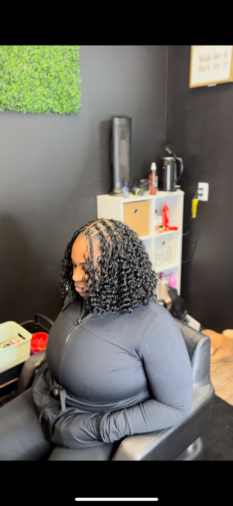 Medium Short Human Hair Boho Full
