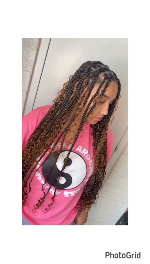 medium knotless (back) at loc’d&braided in Dayton, OH