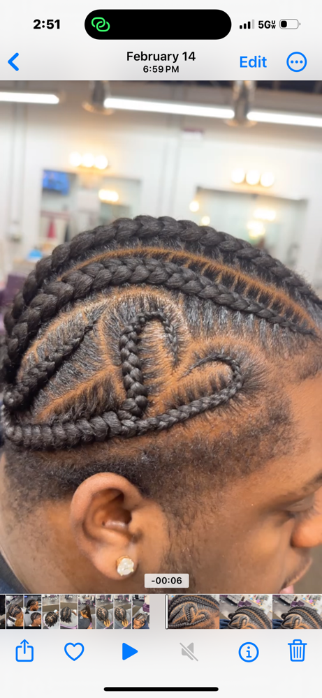 Male Freestyle Braids at Lee The Hair Magician LLC in Detroit, MI
