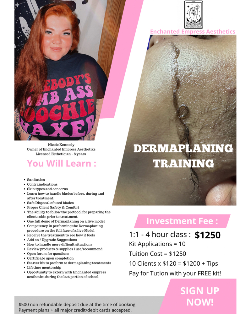 1:1 Dermaplaning training