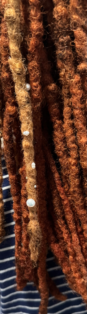 2 Specialty Fresh Water Pearl Locs at Loc Love Hair Sprinkles in McKinney, TX