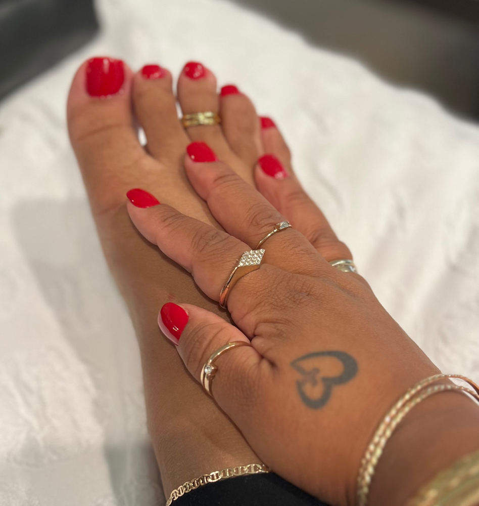 Matching Nails & Toes Full Set at Toy Claytor in Raleigh, NC