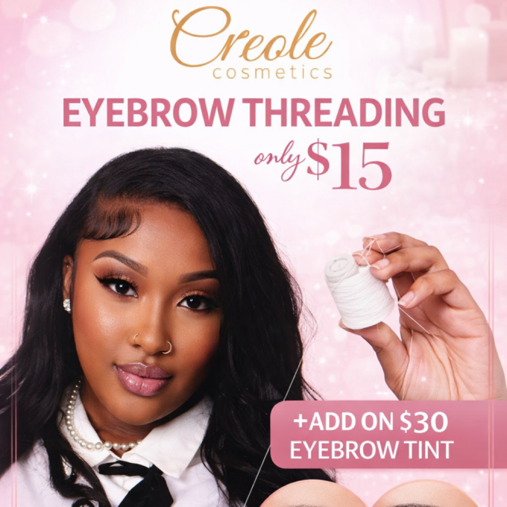 Eyebrow Thread at CREOLE Cosmetics in New Orleans, LA