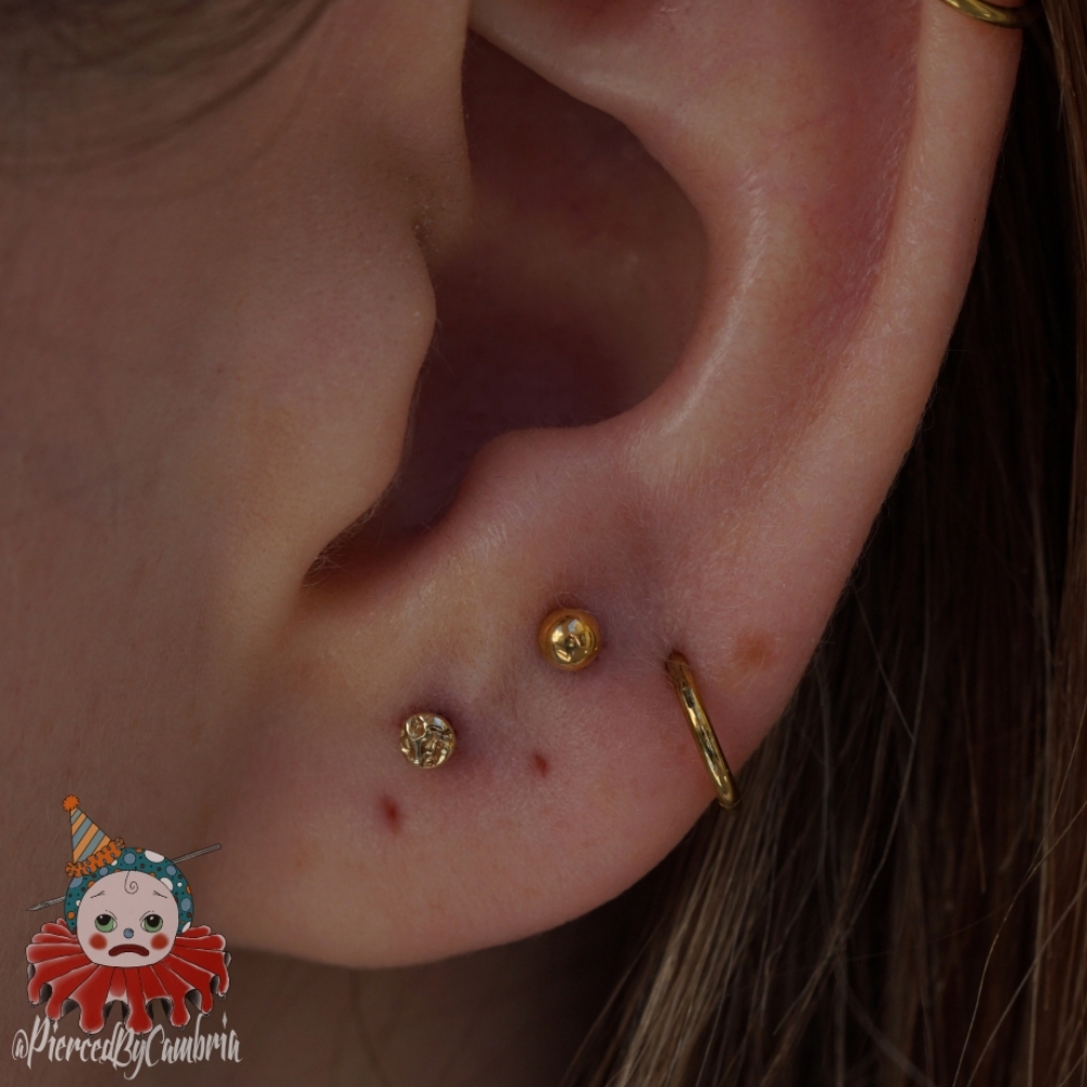 Earlobe (Double/Paired) at Ethereal Adornments Pierced By Cambria in Murrieta, CA