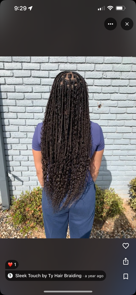 Boho Knotless Medium Butt Length