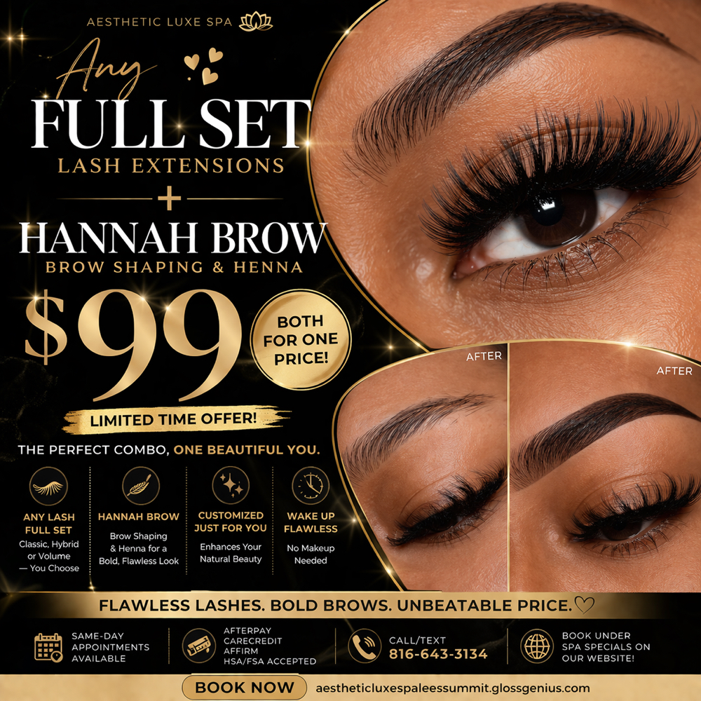 Brow & Lash Combo at AESTHETIC LUXE SPA (Lees Summit) in Lees Summit, MO