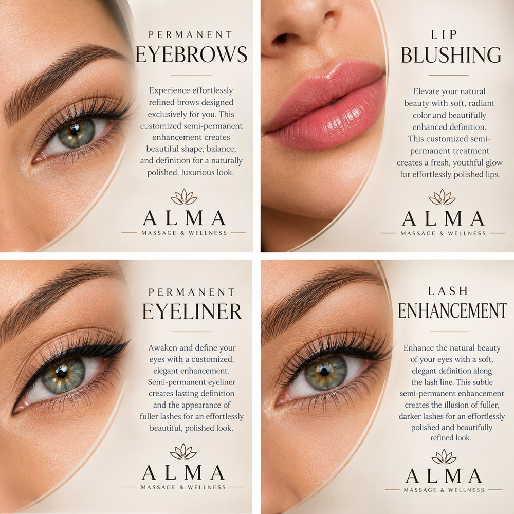 Permanent Make-Up Touch Up at Alma Massage & Wellness in Wilmington, NC