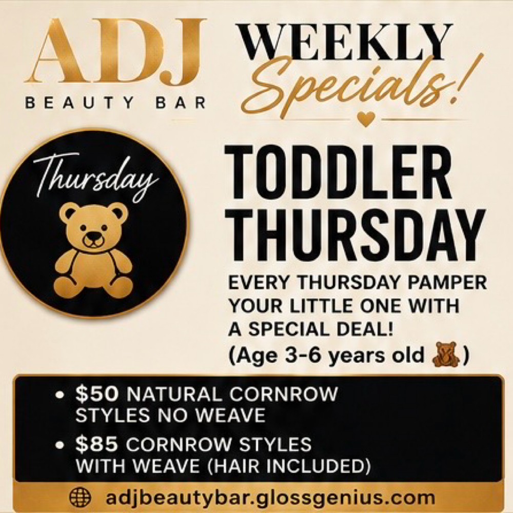 TODDLER THURSDAY at A Daye’s Journei Beauty Bar in DeSoto, TX