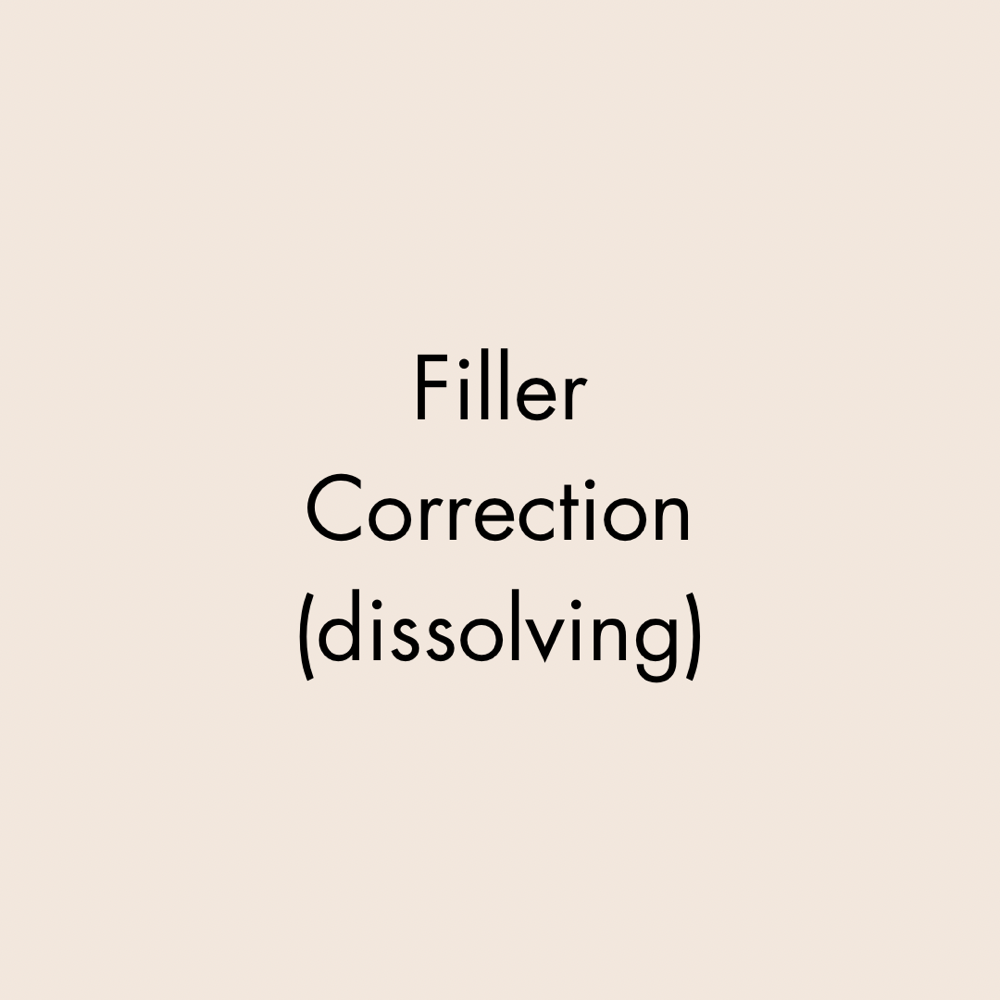 Filler Correction (Dissolving)