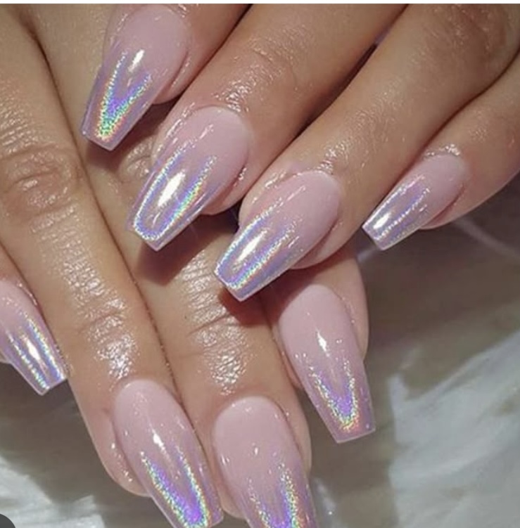Holographic Chrome Nails