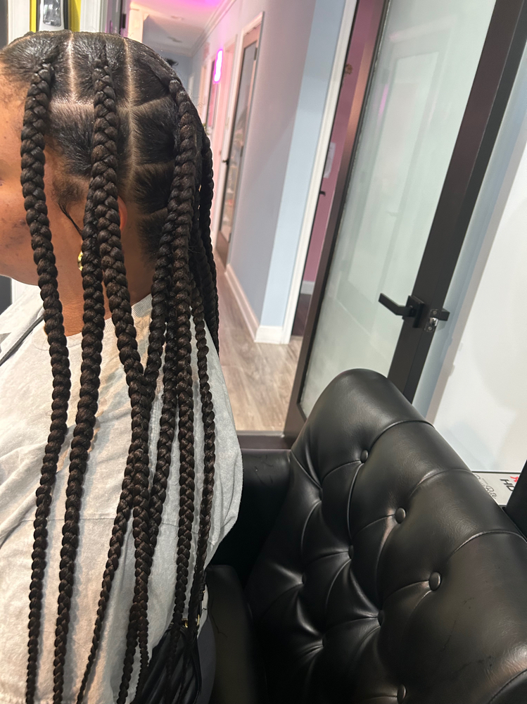 Large Knotless Braids