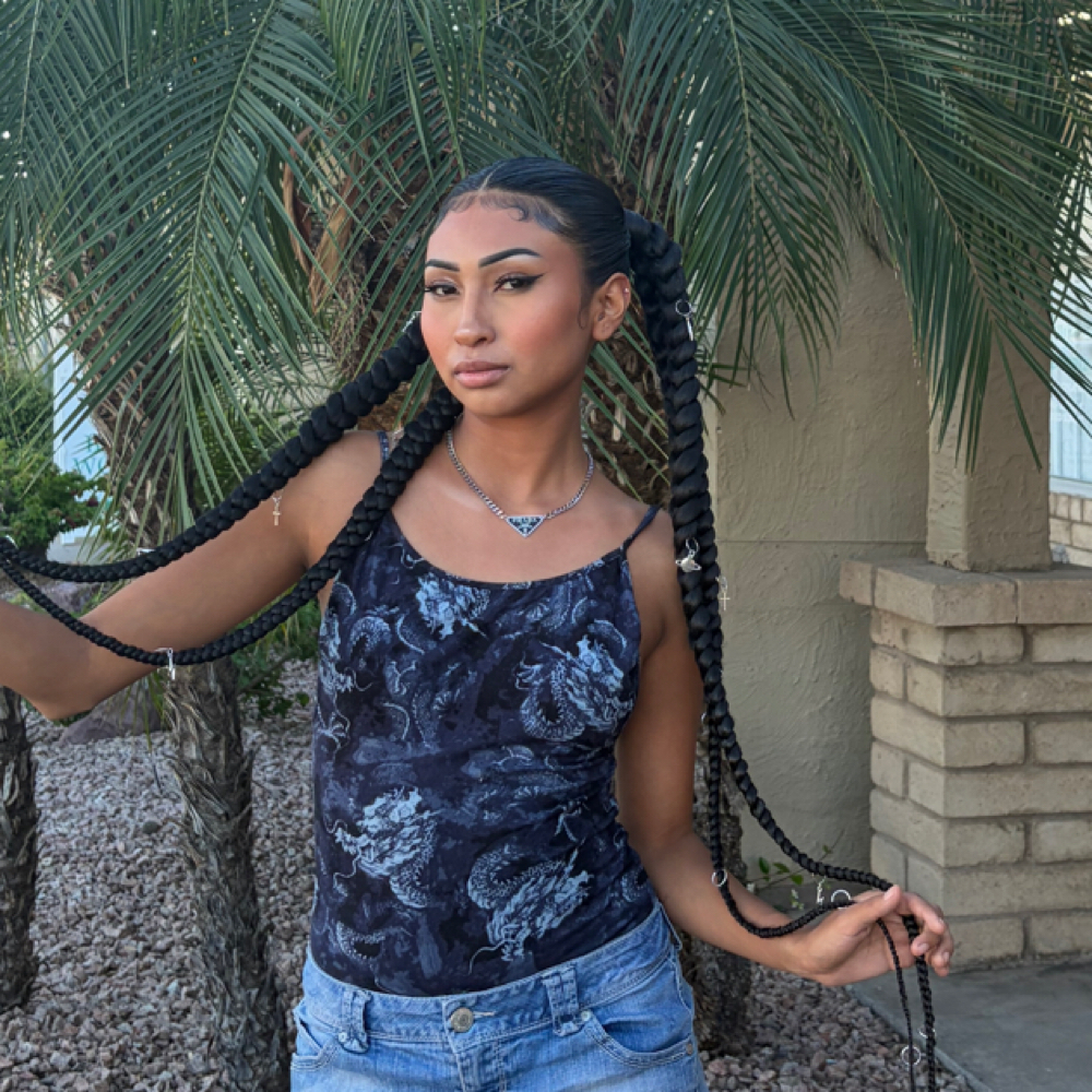 Double Braided Ponytails at ZeeBeauties in Scottsdale, AZ