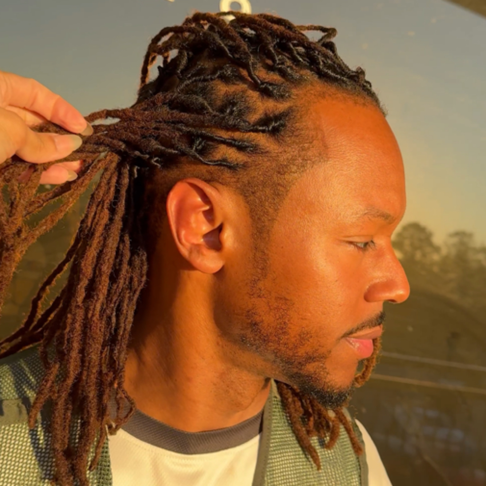 Loc Retwists + Line-up at Key Barbering in Houston, TX