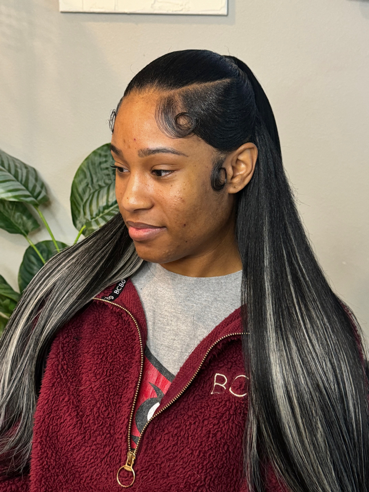Half Up Half Down Quick Weave