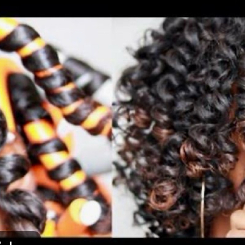Natural Flexi Rods at Finesse Braids & Beauty + in Spring, TX