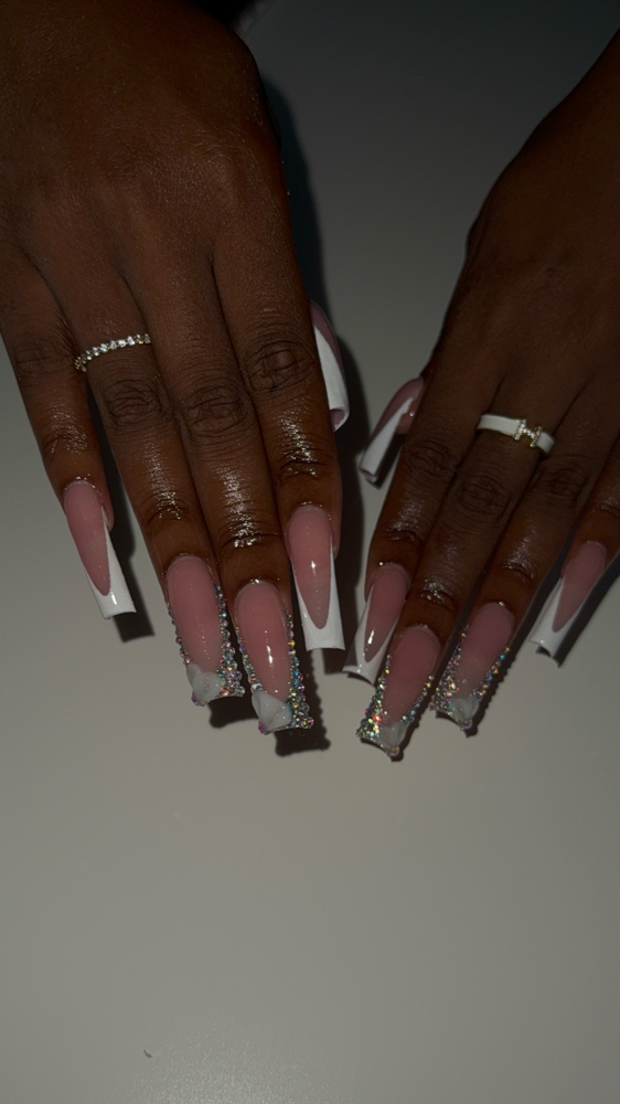 Bling French Tip at Nailed by Morgan in Savannah, GA