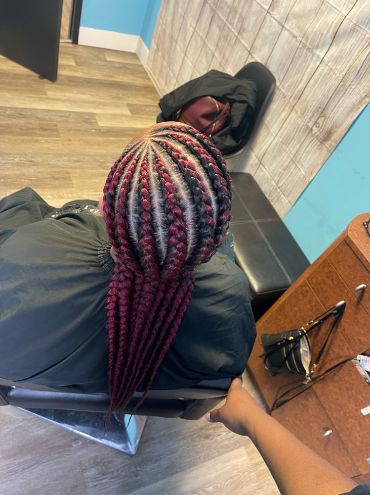 6/8 Feed-in w/small Braids