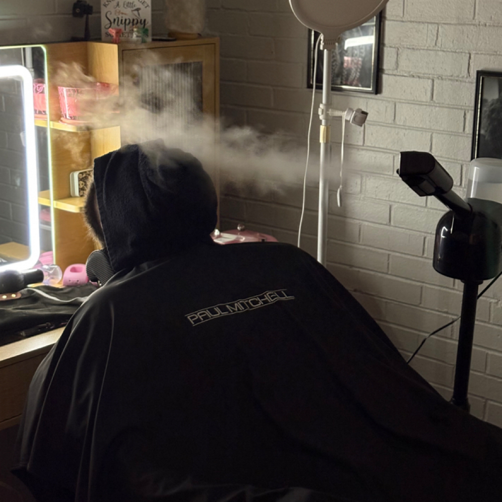 Hot Towel Facial at Braids and Fades in Tulsa, OK