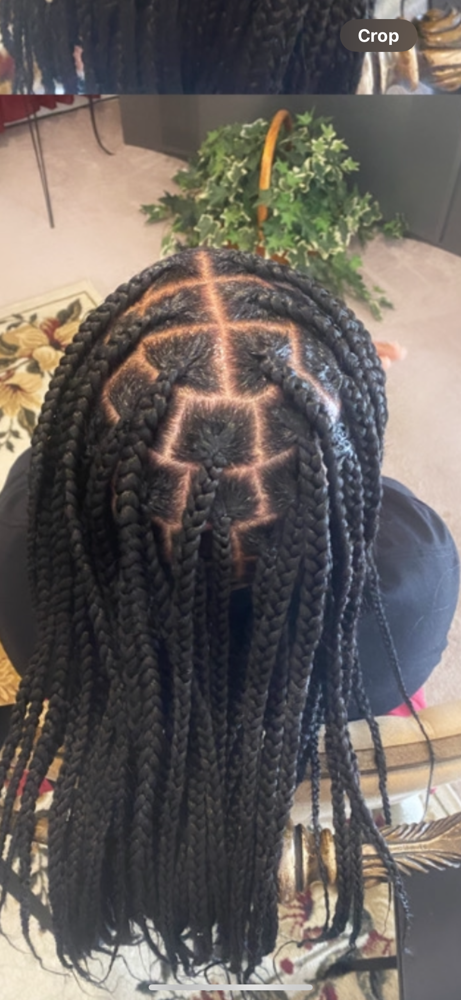 Large Knotless Braids