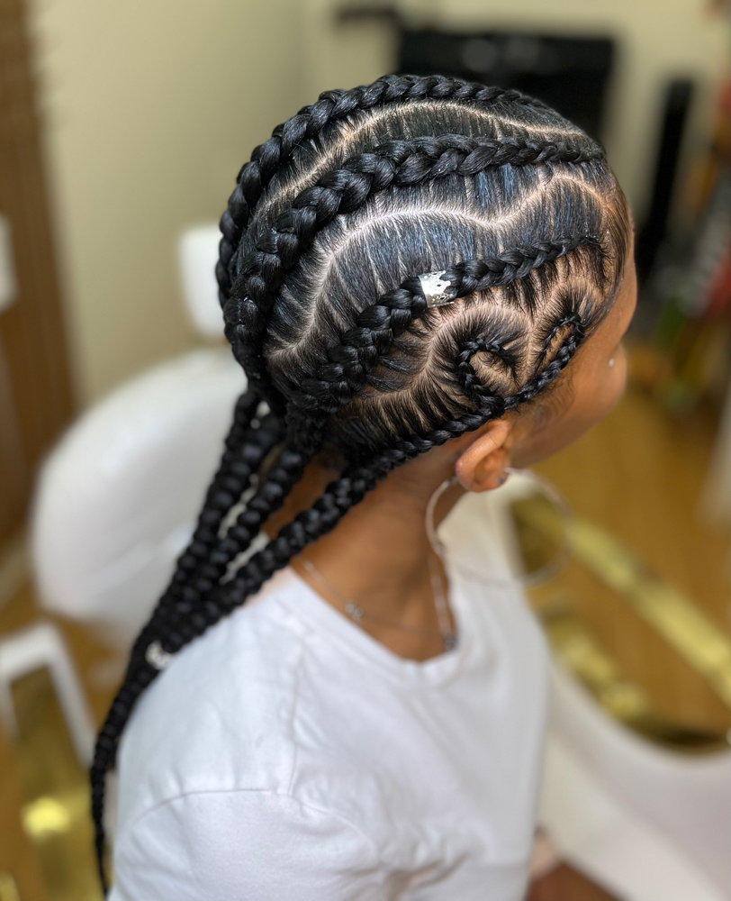 5-6 Feed In Braids