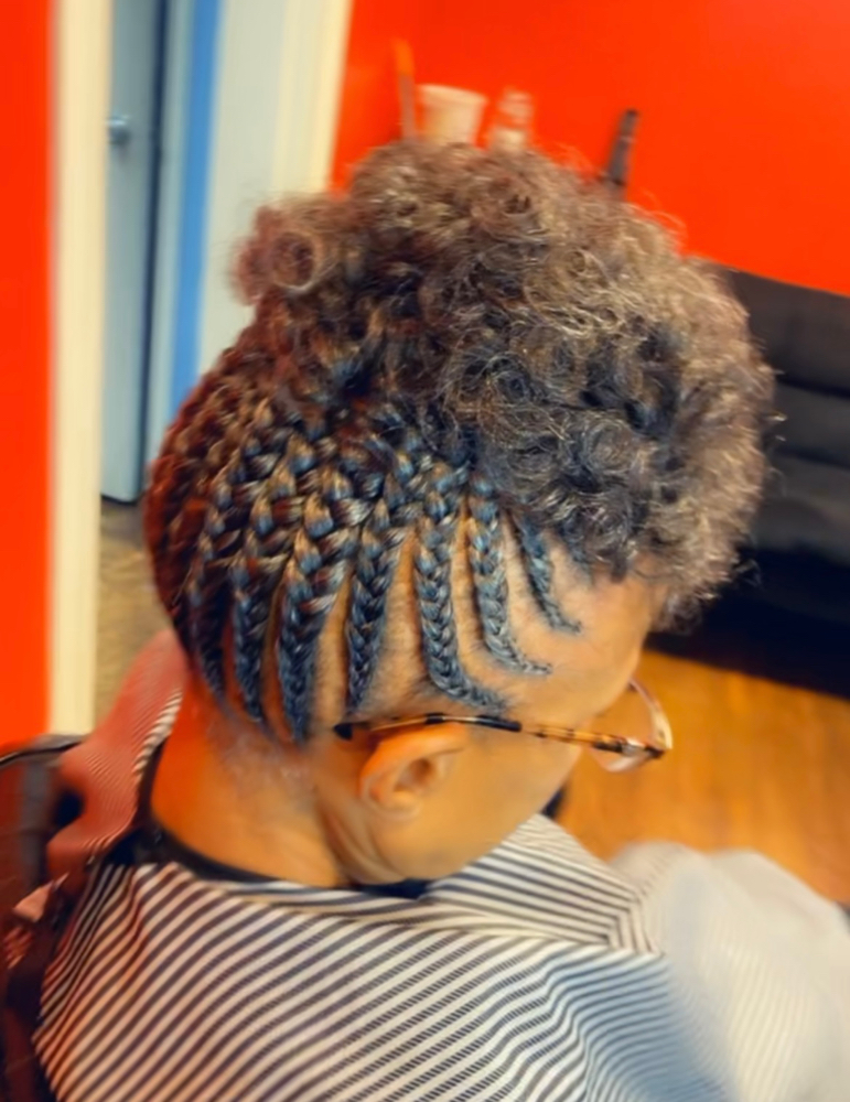 French Braids With Curly Hair