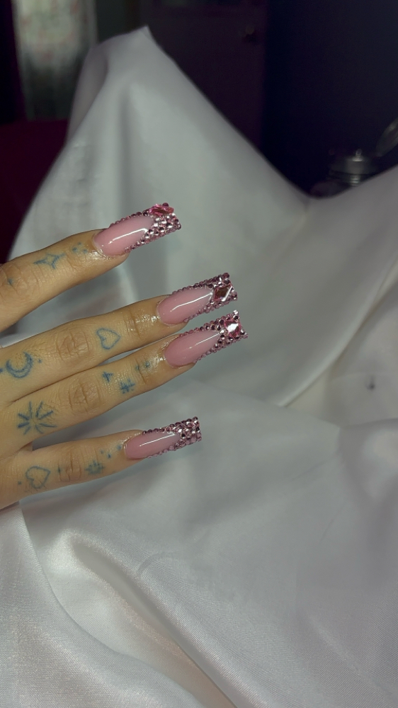 Full Bling Nail Art Add Onn at Fairytale Beauty in Des Moines, IA