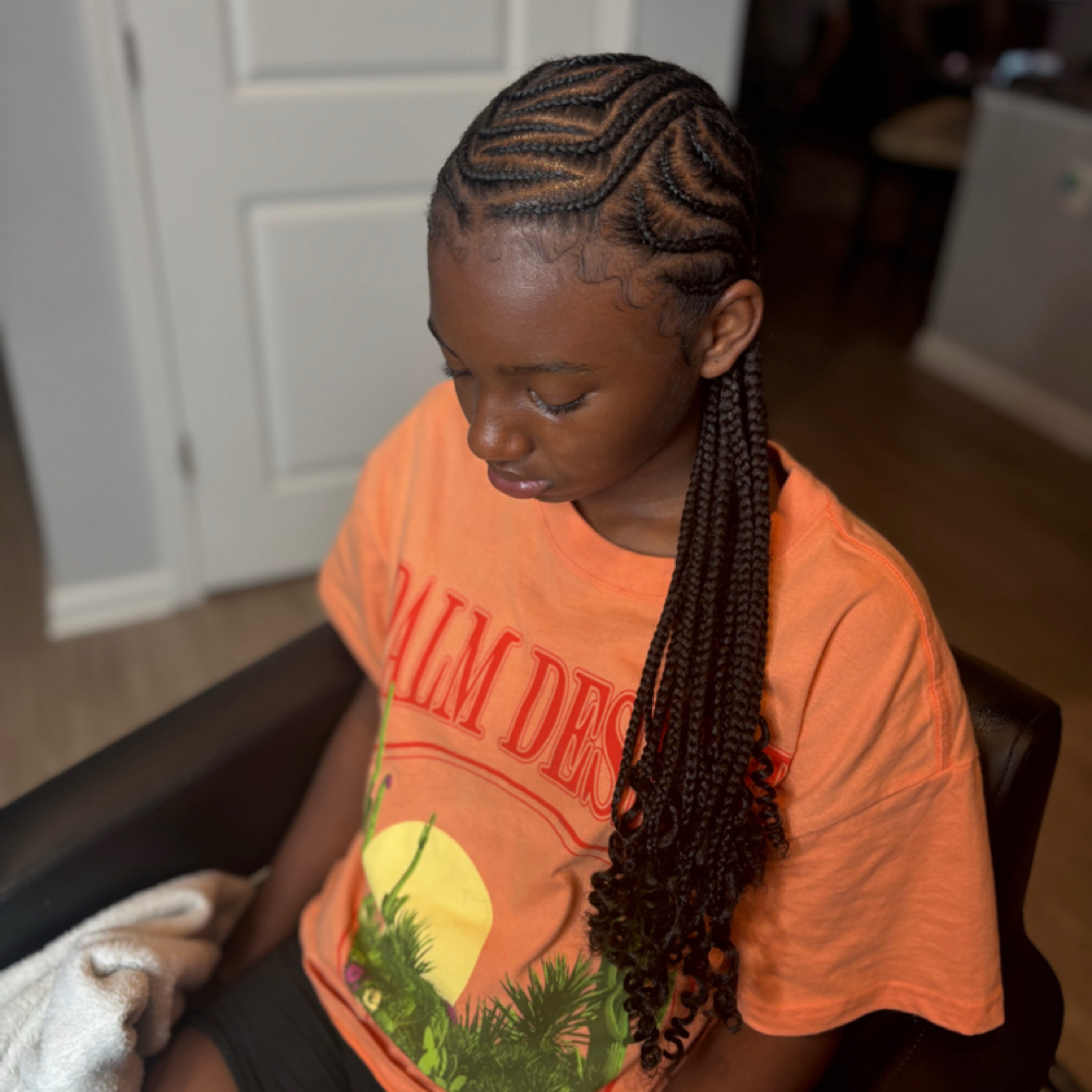 Straight Back Style at Braiding with Beads by Mercedes in Charlotte, NC
